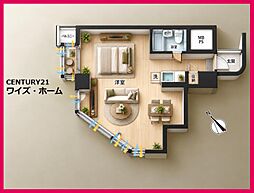 乃木坂リリエンハイム ワンルームの間取図画像