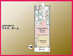 秀和目黒駅前レジデンス 1LDKの間取図画像