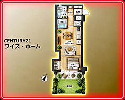 ハイツ鷹番 1LDKの間取図画像