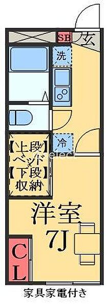 ＬＰリトルガーデン ｜千葉県千葉市稲毛区稲毛町５丁目(賃貸アパート1K・1階・22.35㎡)の写真 その2