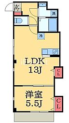 VICTORIA（ヴィクトリア） 2階1LDKの間取り