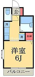 グリーンハイム富葉 ワンルームの間取図画像