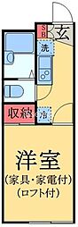 レオパレスガーデン 1Kの間取図画像