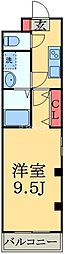 グランキャッスル 1Kの間取図画像