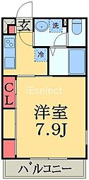 リブリ・オールパラン 1Kの間取図画像