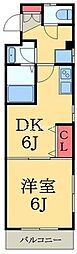金太郎ヒルズ70'★ 1DKの間取図画像