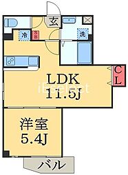 リトルズほんちば 1LDKの間取図画像