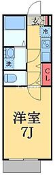 アフェット院内2 1Kの間取図画像