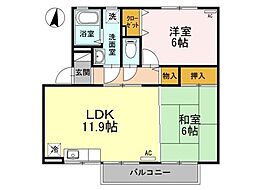 間取図画像 2LDK