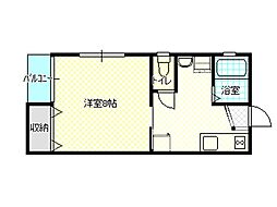ロジュマン 1Kの間取図画像
