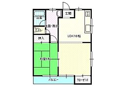 ライブコア砂田 1LDKの間取図画像