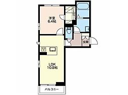 エルソル2 1LDKの間取図画像