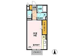 ベリーズ ワンルームの間取図画像