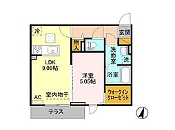 ルミナーレ 1LDKの間取図画像