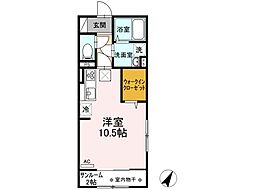 マウントナンバオータム ワンルームの間取図画像