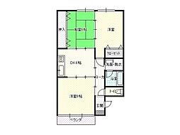 マンションニュープレイス 3DKの間取図画像