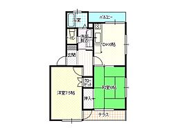 ハイツマキシマム 2DKの間取図画像