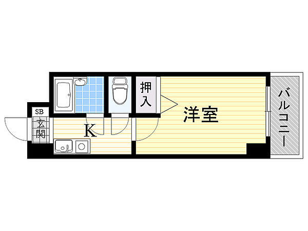 ノルデンハイム豊里 ｜大阪府大阪市東淀川区豊里７丁目(賃貸マンション1K・4階・20.25㎡)の写真 その2