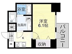 S-RESIDENCE新大阪Rish 14階1Kの間取り