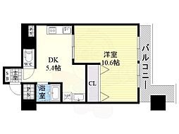 大拓ハイツ6 1DKの間取図画像