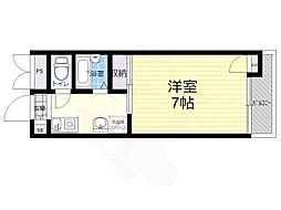 FIVE ONE 2階1Kの間取り