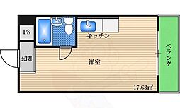 シティ西三国マンション ワンルームの間取図画像