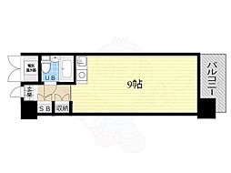シャンボール第3新大阪 ワンルームの間取図画像
