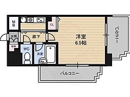 ダイアパレス新大阪宮原 1Kの間取図画像