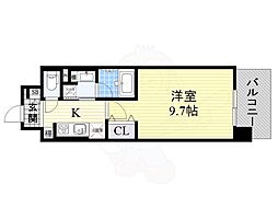 ラルシェパルク新大阪 1Kの間取図画像
