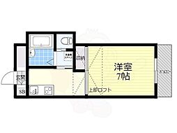 ファイブツー 1Kの間取図画像