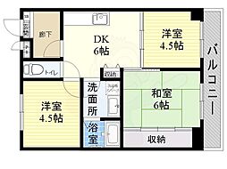 クレール辻堂 3DKの間取図画像