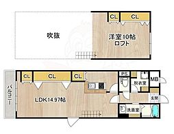 プリンスコート ワンルームの間取図画像