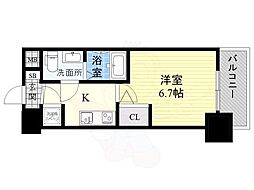アドバンス新大阪ラシュレ 1Kの間取図画像