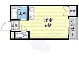 淡路ロイヤルマンション ワンルームの間取図画像