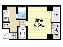 Elvita阪急上新庄 1Kの間取図画像