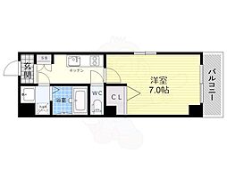 レジデンシア新大阪 1Kの間取図画像