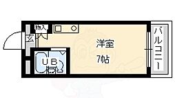 シャトー相川 ワンルームの間取図画像
