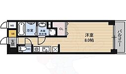 エイペックス新大阪 1Kの間取図画像