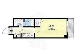 アーデン新大阪 1Kの間取図画像