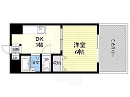大旺第3マンション 1DKの間取図画像