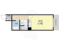 マイルド新大阪レジデンス3号館 1Kの間取図画像