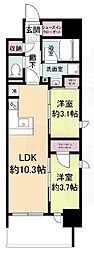 リビオメゾン新大阪 2LDKの間取図画像