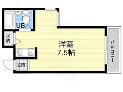 ベルメゾンホーシン2 ワンルームの間取図画像