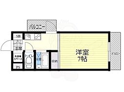 ファイブツー 1Kの間取図画像