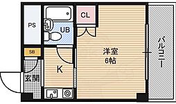 TBM南方 1Kの間取図画像