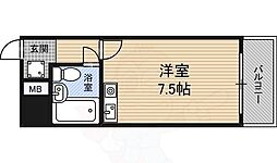 ミフネセントラルベア東三国 ワンルームの間取図画像