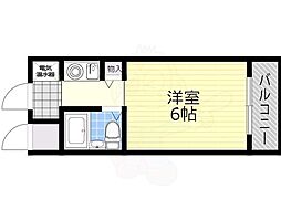 HR下新庄 ワンルームの間取図画像