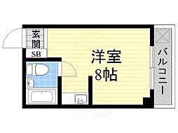 ライブスペース大桐 ワンルームの間取図画像