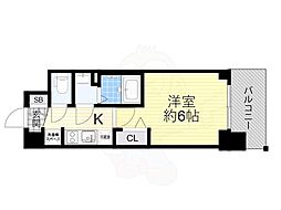 プレサンス新大阪ストリーム 1Kの間取図画像
