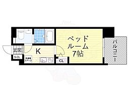 セレニテ三国プリエ 1Kの間取図画像